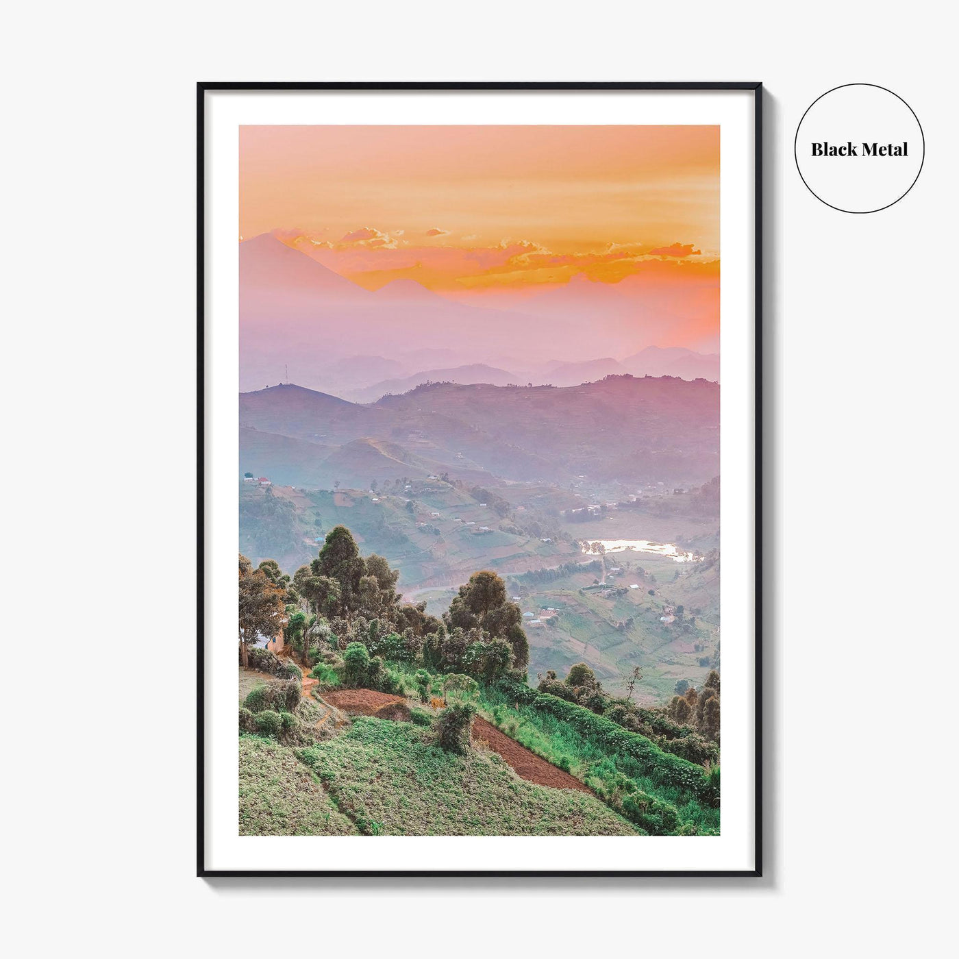 Kisoro Uganda Fine Art Photo Print, Virunga Mountains Landscape, East Africa Wall Poster
