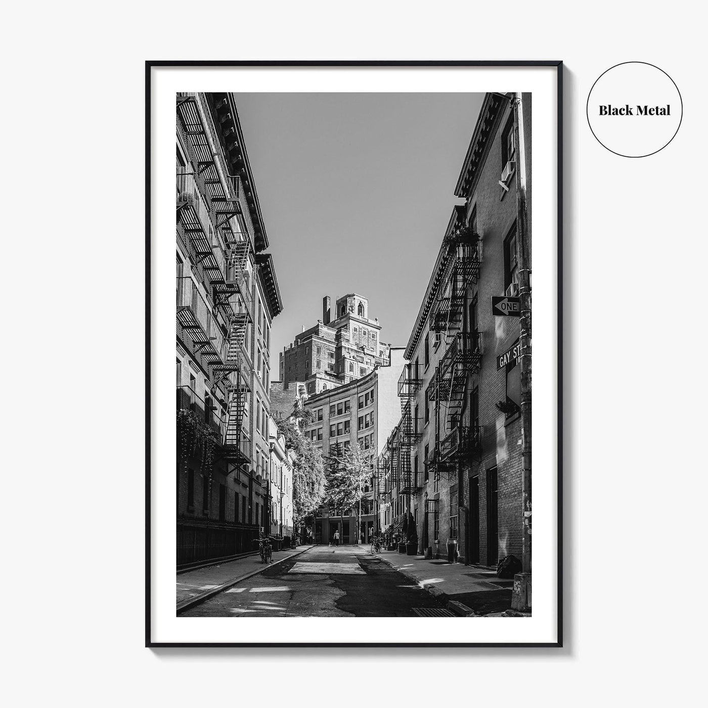 Greenwich Village Black and White Fine Art Photo Print, Gay Street, Manhattan NYC