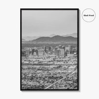 Phoenix Black and White Fine Art Photo Print, Arizona USA, Wall Decor Poster