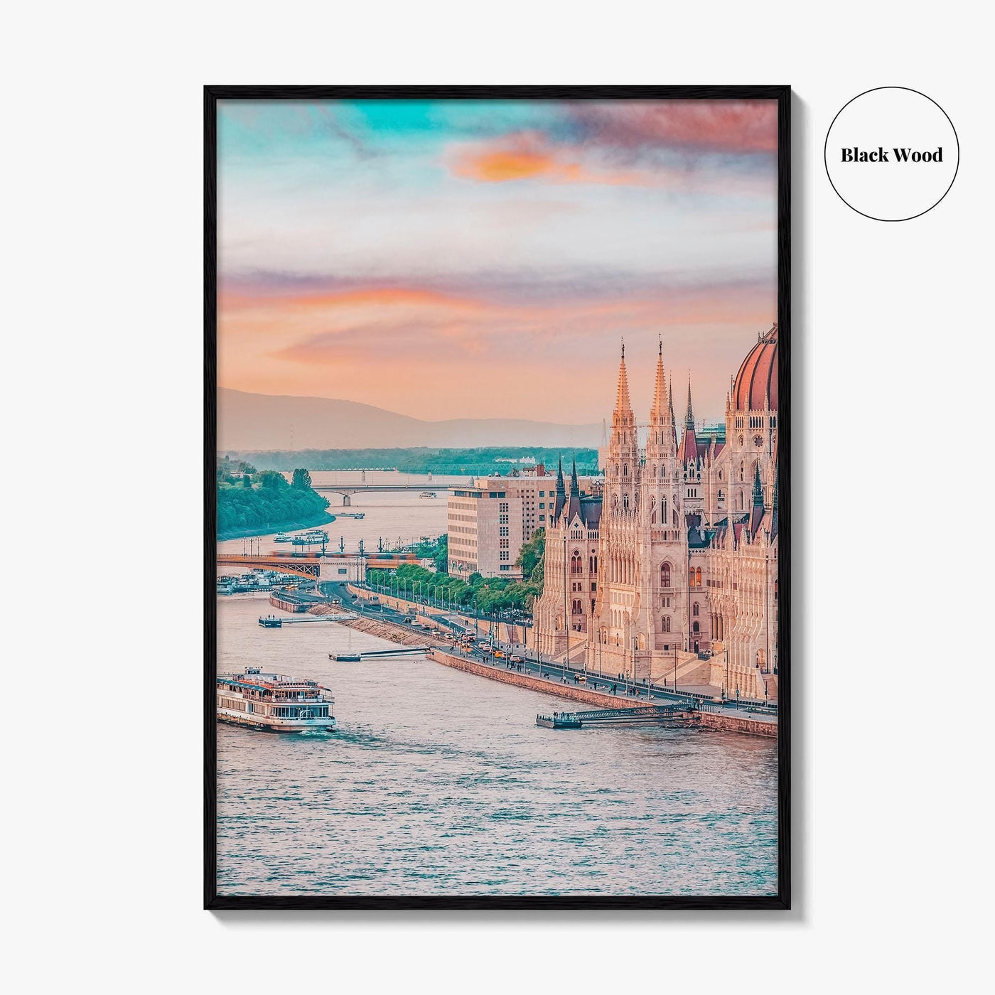 Budapest Fine Art Photo Print, Hungary Wall Decor Poster, Parliament Building, Danube River