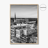 Athens Georgia Skyline Black and White Fine Art Photo Print, GA USA Poster
