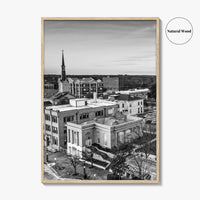 Athens Georgia Skyline Black and White Fine Art Photo Print, GA USA Poster