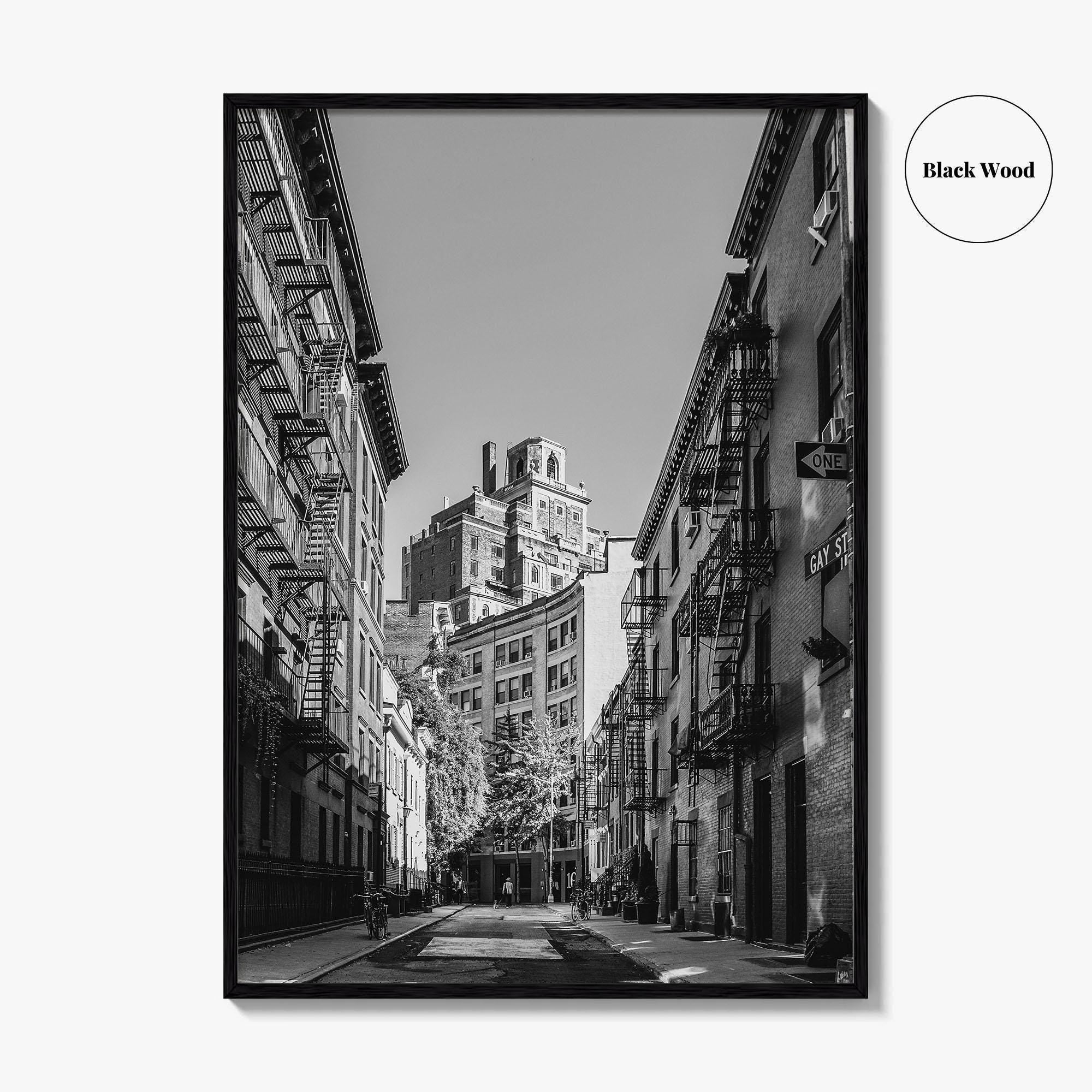 Greenwich Village Black and White Fine Art Photo Print, Gay Street, Manhattan NYC