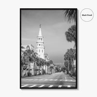 Charleston Black and White Fine Art Photo Print, SC Wall Poster, USA, French Quarter