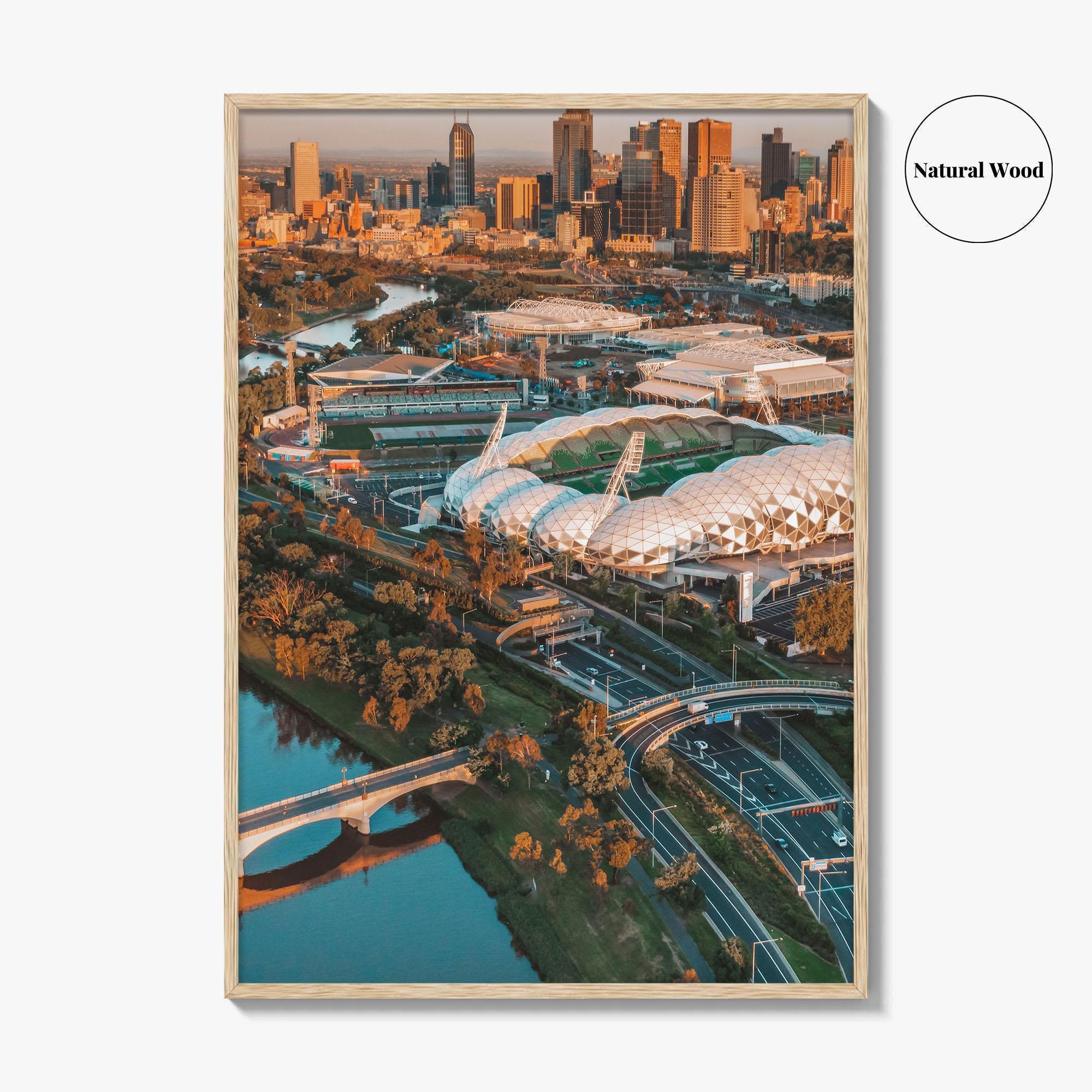 Melbourne Skyline Fine Art Photo Print, Aerial, Victoria, Australia, Wall Decor, Poster