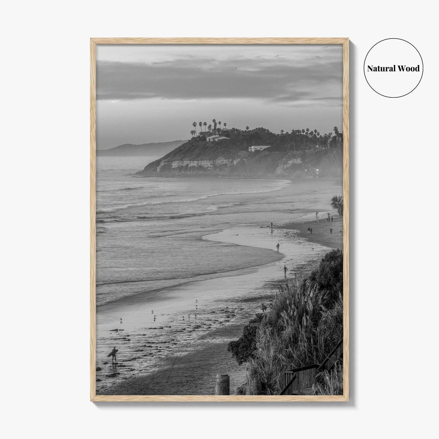 Encinitas Black and White Fine Art Photo Print, San Diego Poster, California Poster