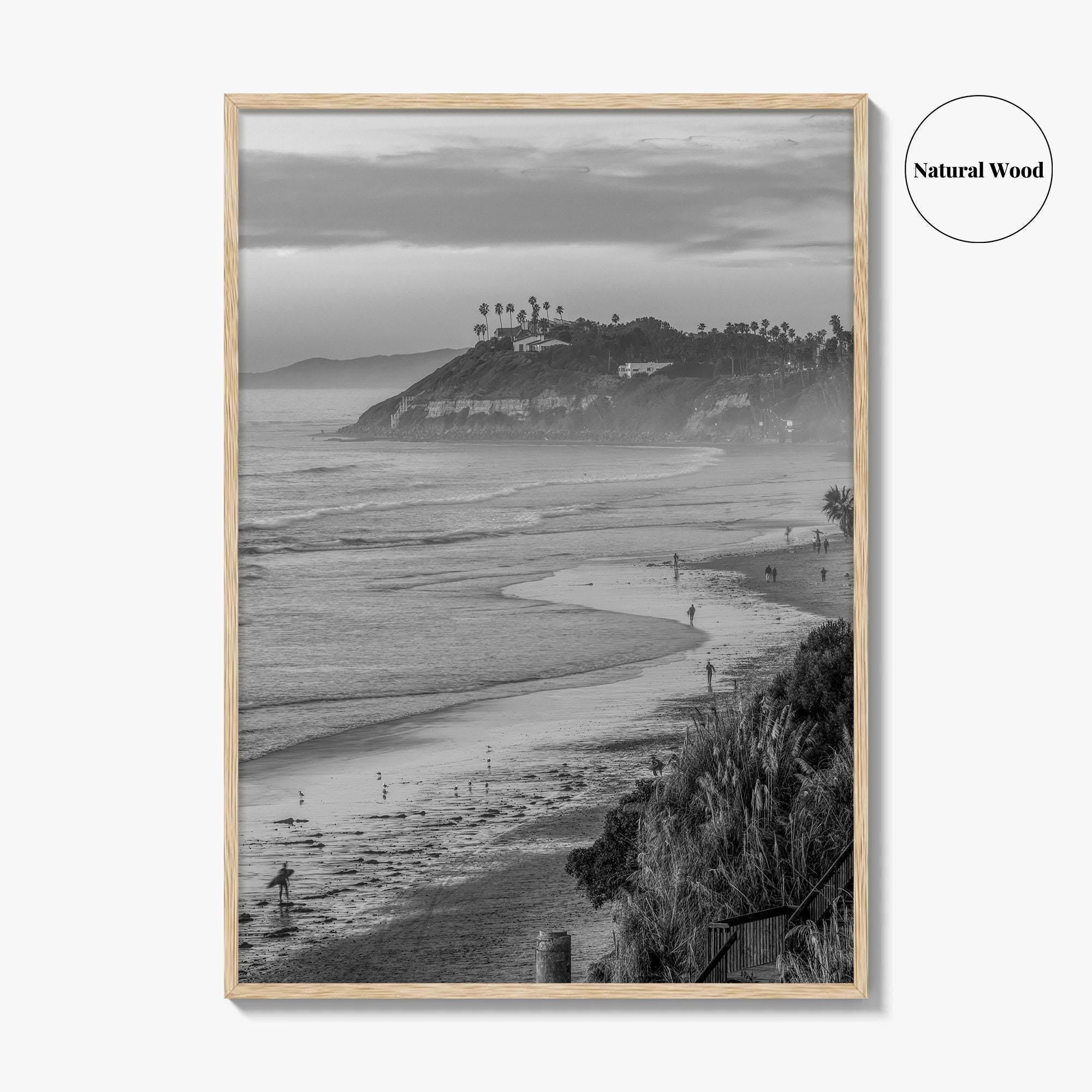 Encinitas Black and White Fine Art Photo Print, San Diego Poster, California Poster