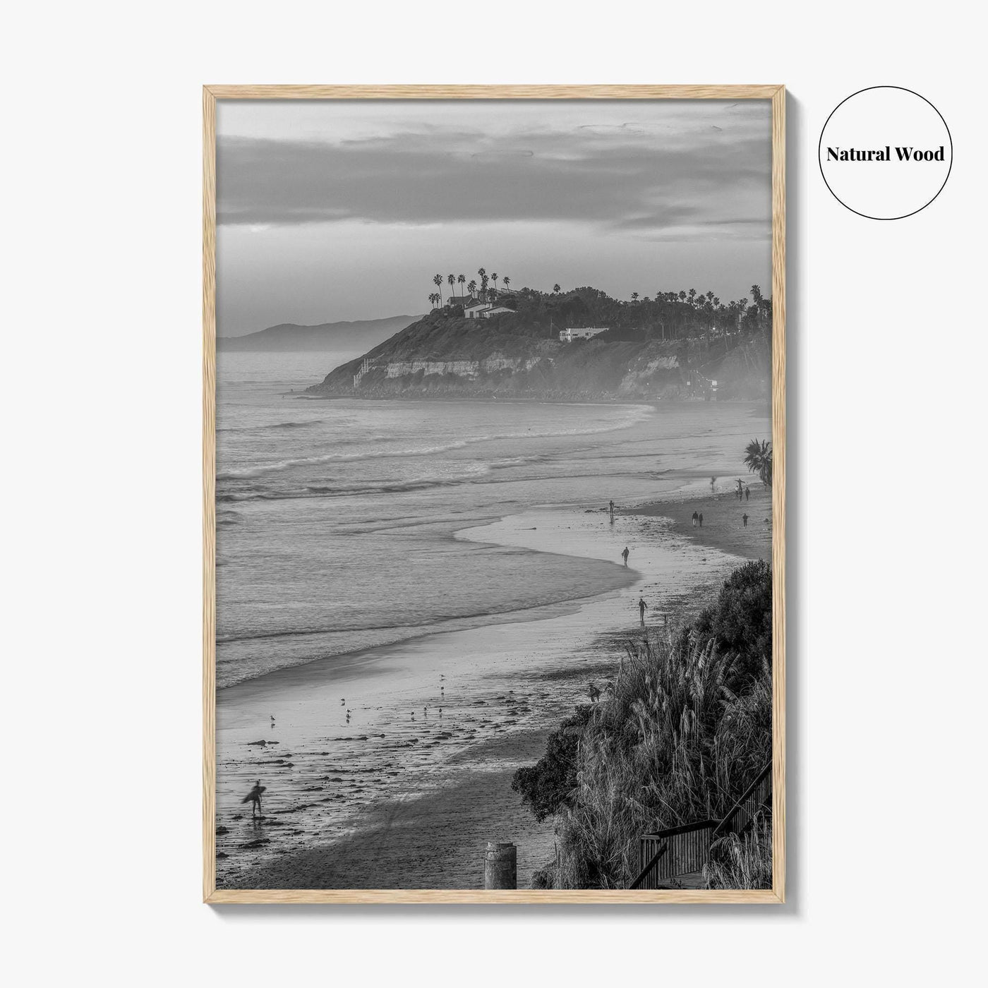 Encinitas Black and White Fine Art Photo Print, San Diego Poster, California Poster