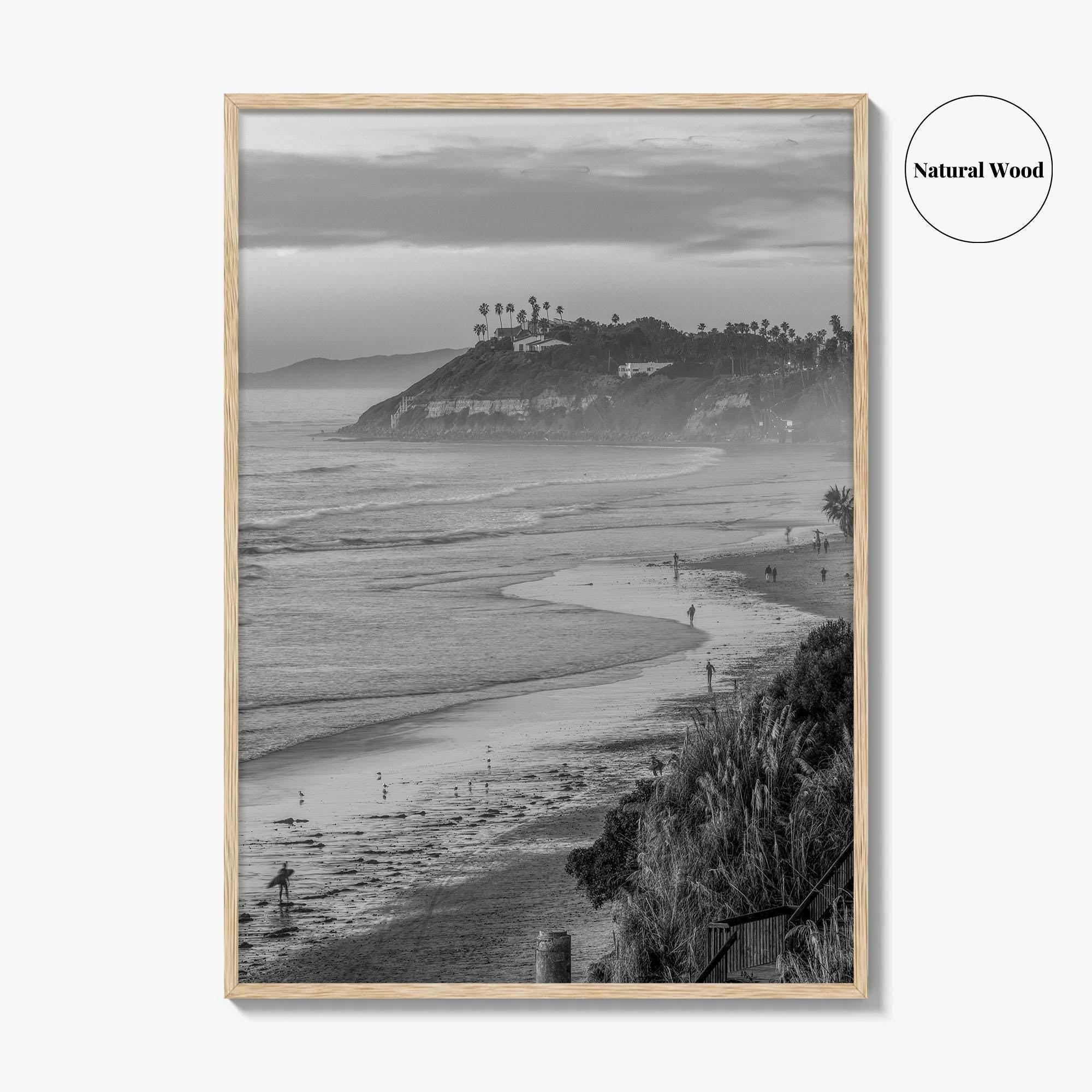 Encinitas Black and White Fine Art Photo Print, San Diego Poster, California Poster
