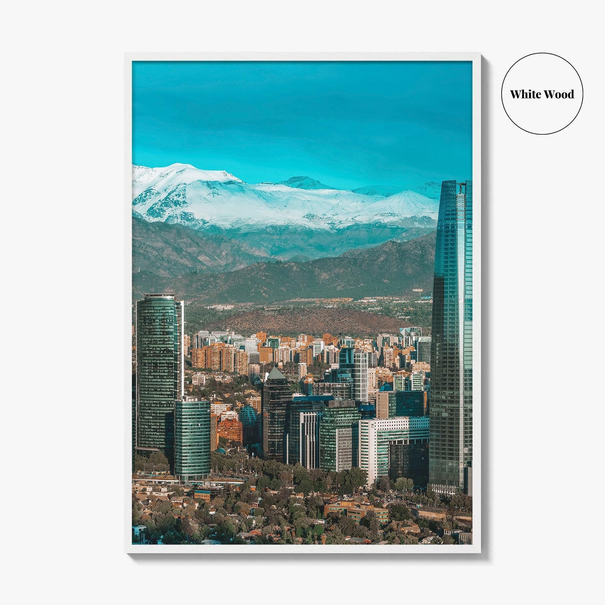 Santiago de Chile Skyline Fine Art Photo Print, Poster, Las Condes Wall Decor