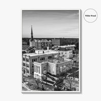 Athens Georgia Skyline Black and White Fine Art Photo Print, GA USA Poster