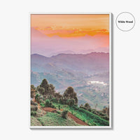 Kisoro Uganda Fine Art Photo Print, Virunga Mountains Landscape, East Africa Wall Poster