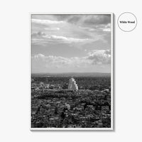 Damascus Skyline Black and White Fine Art Photo Print, Mount Qasioun View, Syria Poster