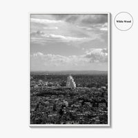 Damascus Skyline Black and White Fine Art Photo Print, Mount Qasioun View, Syria Poster