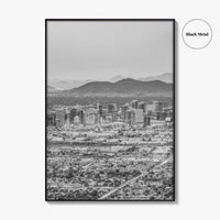 Phoenix Black and White Fine Art Photo Print, Arizona USA, Wall Decor Poster