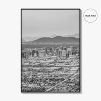 Phoenix Black and White Fine Art Photo Print, Arizona USA, Wall Decor Poster