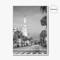 Charleston Black and White Fine Art Photo Print, SC Wall Poster, USA, French Quarter