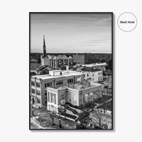 Athens Georgia Skyline Black and White Fine Art Photo Print, GA USA Poster