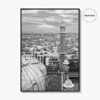 Delhi Black and White Fine Art Photo Print, Jama Masjid India Poster