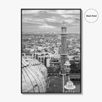 Delhi Black and White Fine Art Photo Print, Jama Masjid India Poster