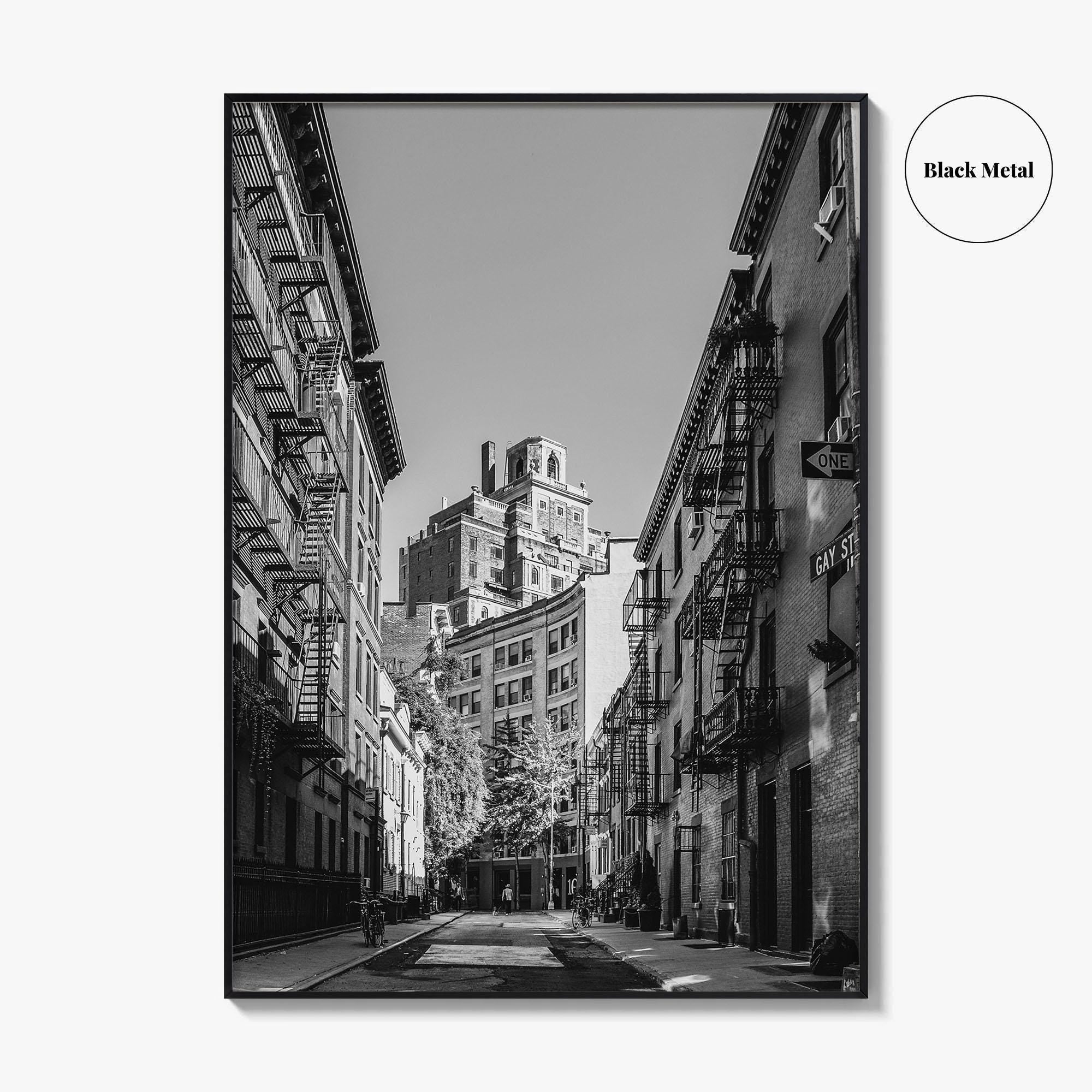 Greenwich Village Black and White Fine Art Photo Print, Gay Street, Manhattan NYC