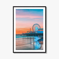 Santa Monica Fine Art Photo Print, Los Angeles, California, USA, Pier, Wall Poster