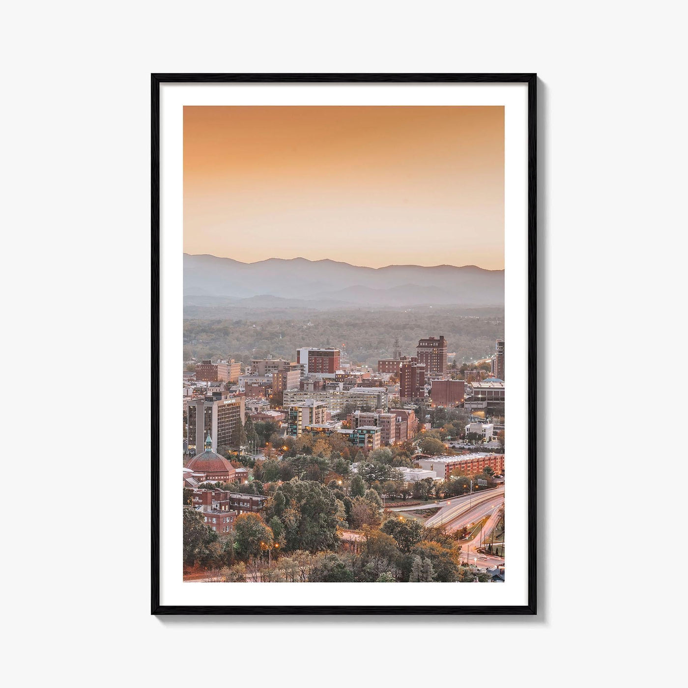 Asheville Skyline Fine Art Photo Print, Downtown, North Carolina USA Wall Decor Poster
