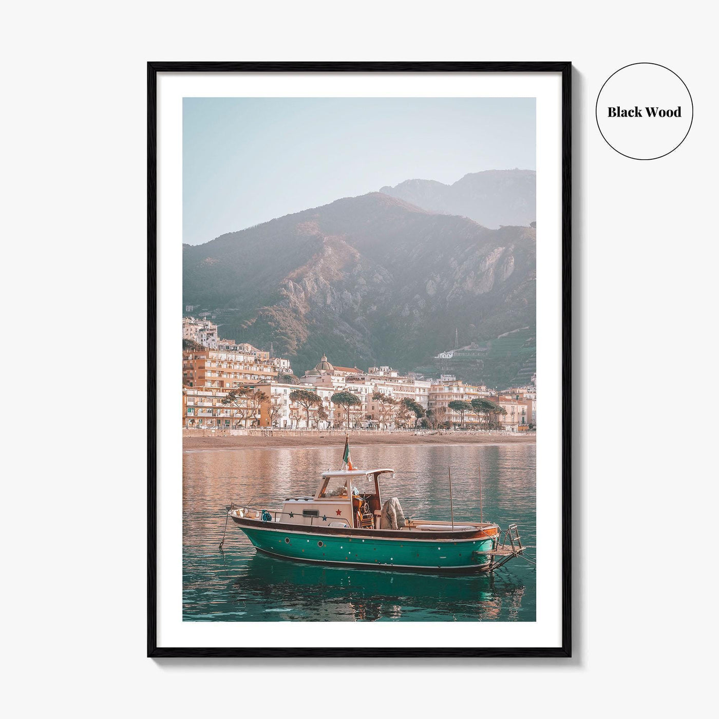 Maiori Fine Art Photo Print, Boat, Amalfi Coast, Campania Italy Wall Poster
