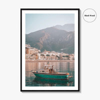Maiori Fine Art Photo Print, Boat, Amalfi Coast, Campania Italy Wall Poster