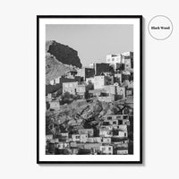 Kabul Black and White Fine Art Photo Print, Afghanistan City Wall Decor Poster