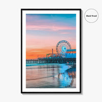 Santa Monica Fine Art Photo Print, Los Angeles, California, USA, Pier, Wall Poster