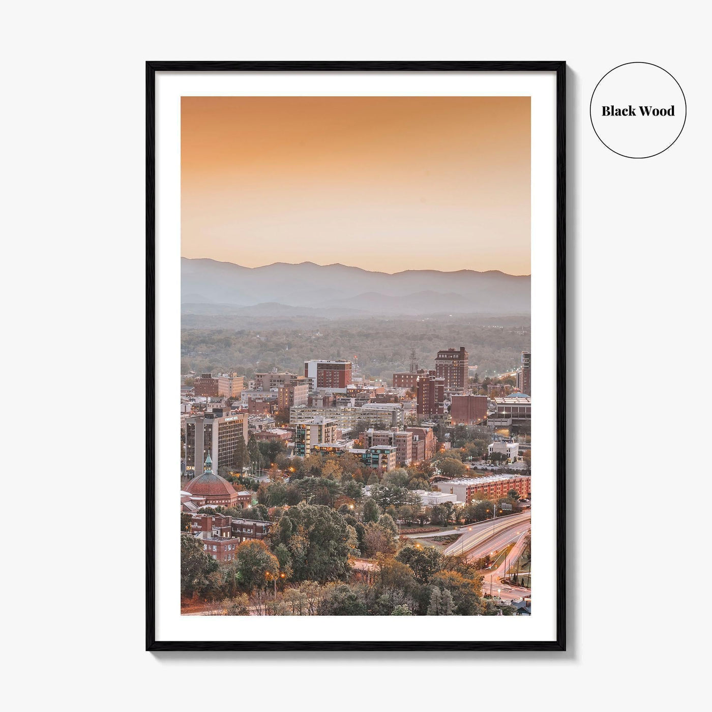 Asheville Skyline Fine Art Photo Print, Downtown, North Carolina USA Wall Decor Poster