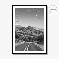 Davis Mountains Black and White Fine Art Photo Print, Fort Davis Texas Panoramic