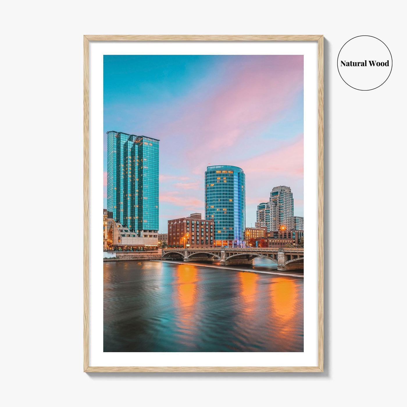 Grand Rapids Skyline Fine Art Photo Print, Michigan USA, Wall Decor Poster