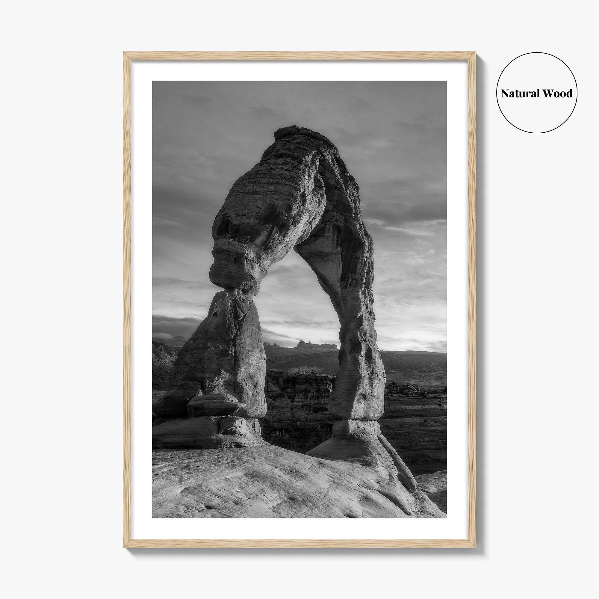 Delicate Arch Black and White Fine Art Photo Print, Arches National Park, Wall Poster