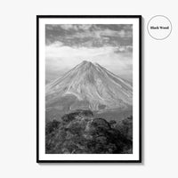 Colima Black and White Fine Art Photo Print, Mexico Landscape, Colima Volcano Poster