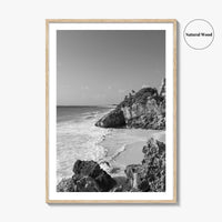 Tulum Black and White Fine Art Photo Print, Maya Ruins Quintana Roo Mexico Poster