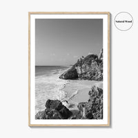 Tulum Black and White Fine Art Photo Print, Maya Ruins Quintana Roo Mexico Poster