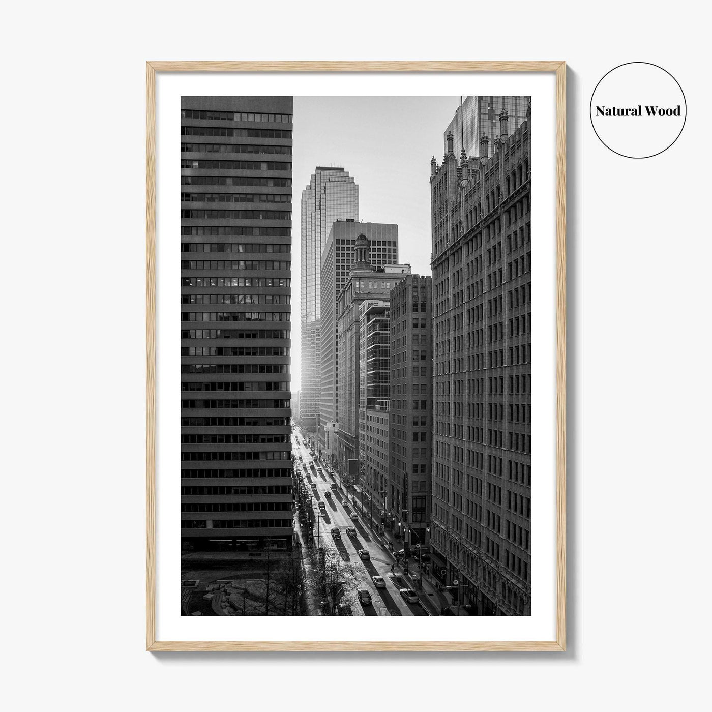 Dallas Skyline Black and White Fine Art Photo Print, Downtown Texas USA Poster