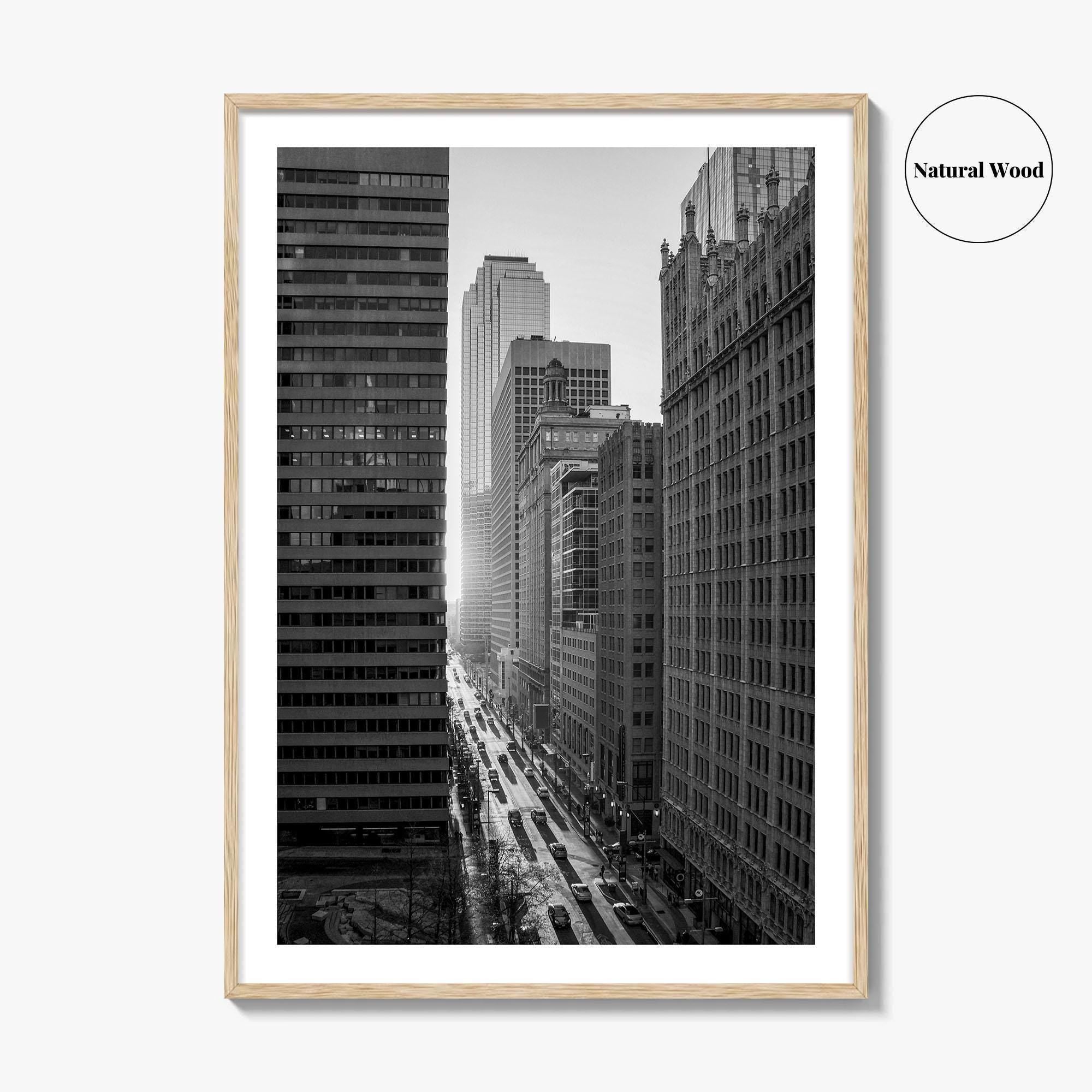 Dallas Skyline Black and White Fine Art Photo Print, Downtown Texas USA Poster