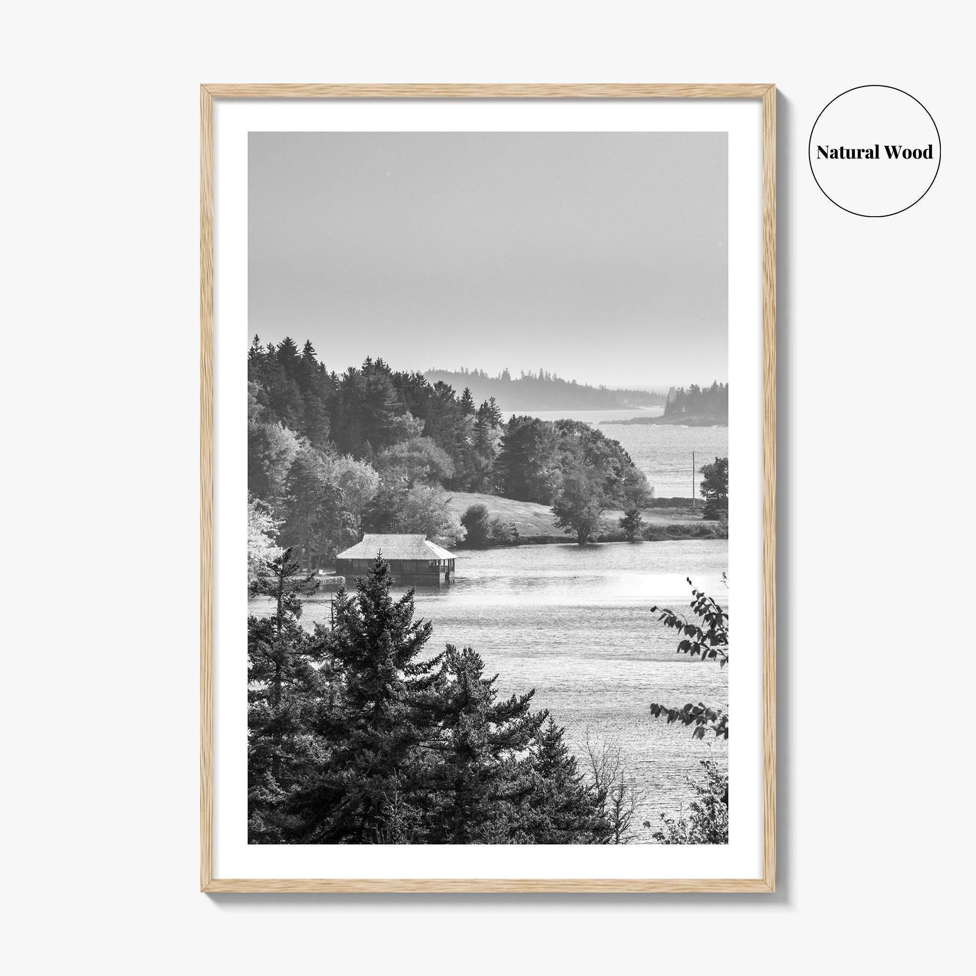 Acadia National Park Black and White Fine Art Photo Print, Bar Harbor Maine Poster