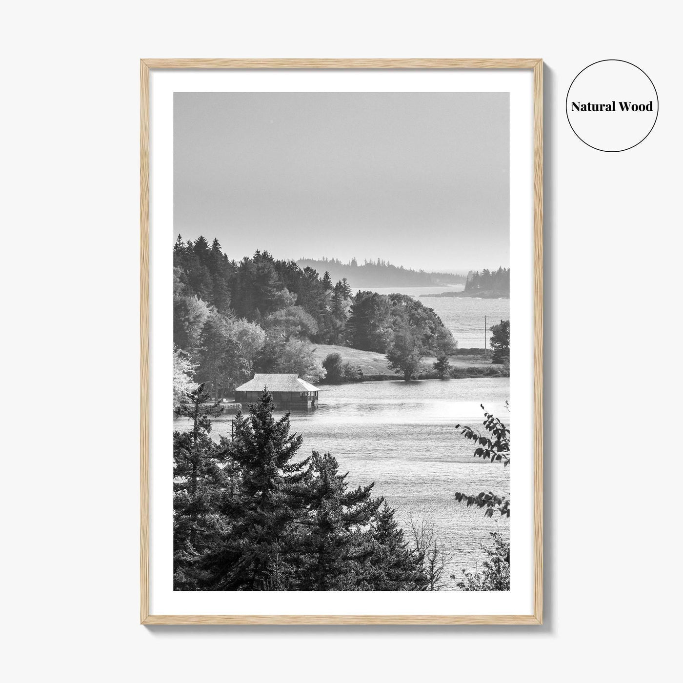 Acadia National Park Black and White Fine Art Photo Print, Bar Harbor Maine Poster