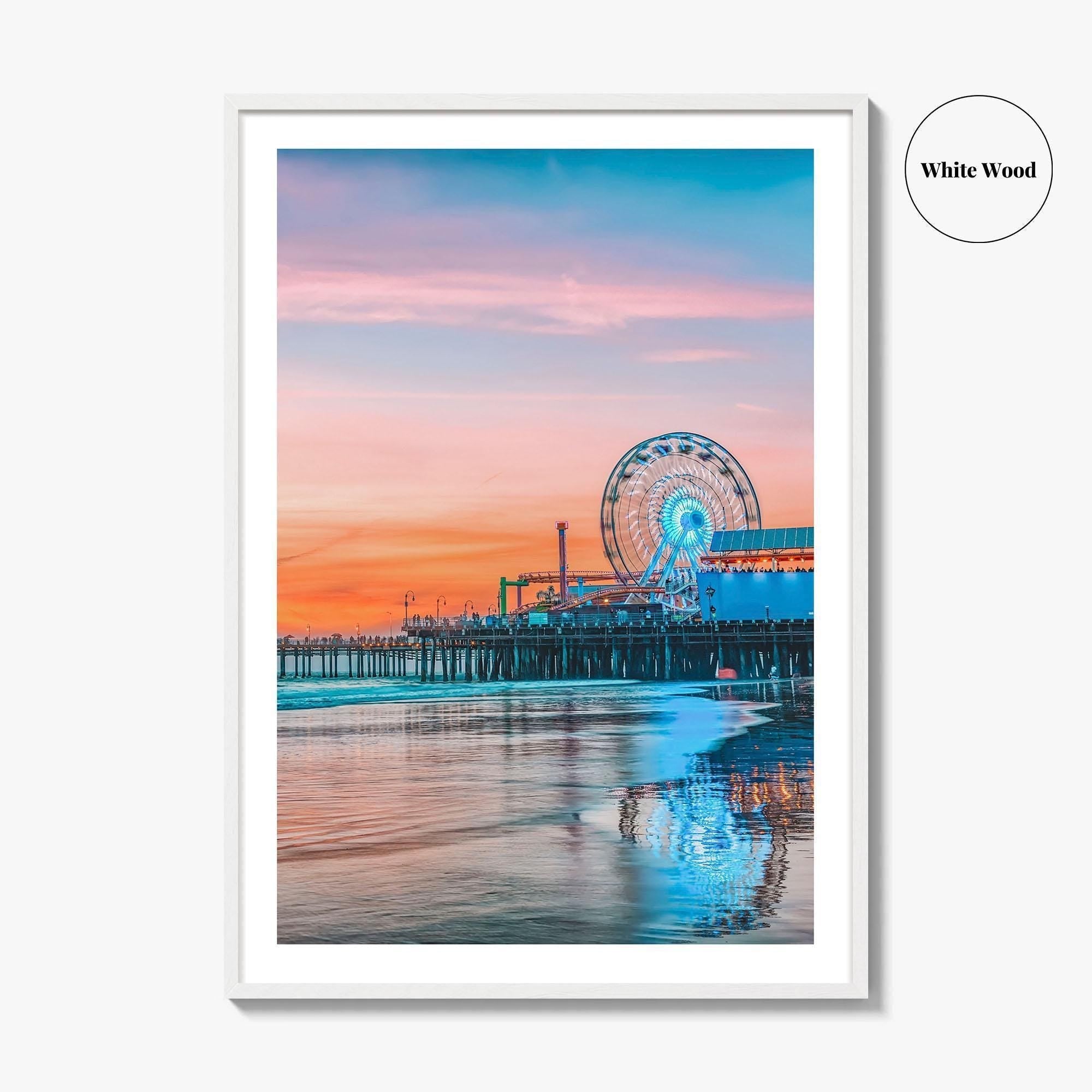 Santa Monica Fine Art Photo Print, Los Angeles, California, USA, Pier, Wall Poster