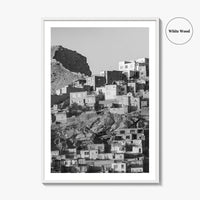 Kabul Black and White Fine Art Photo Print, Afghanistan City Wall Decor Poster