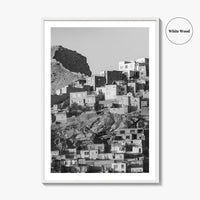 Kabul Black and White Fine Art Photo Print, Afghanistan City Wall Decor Poster