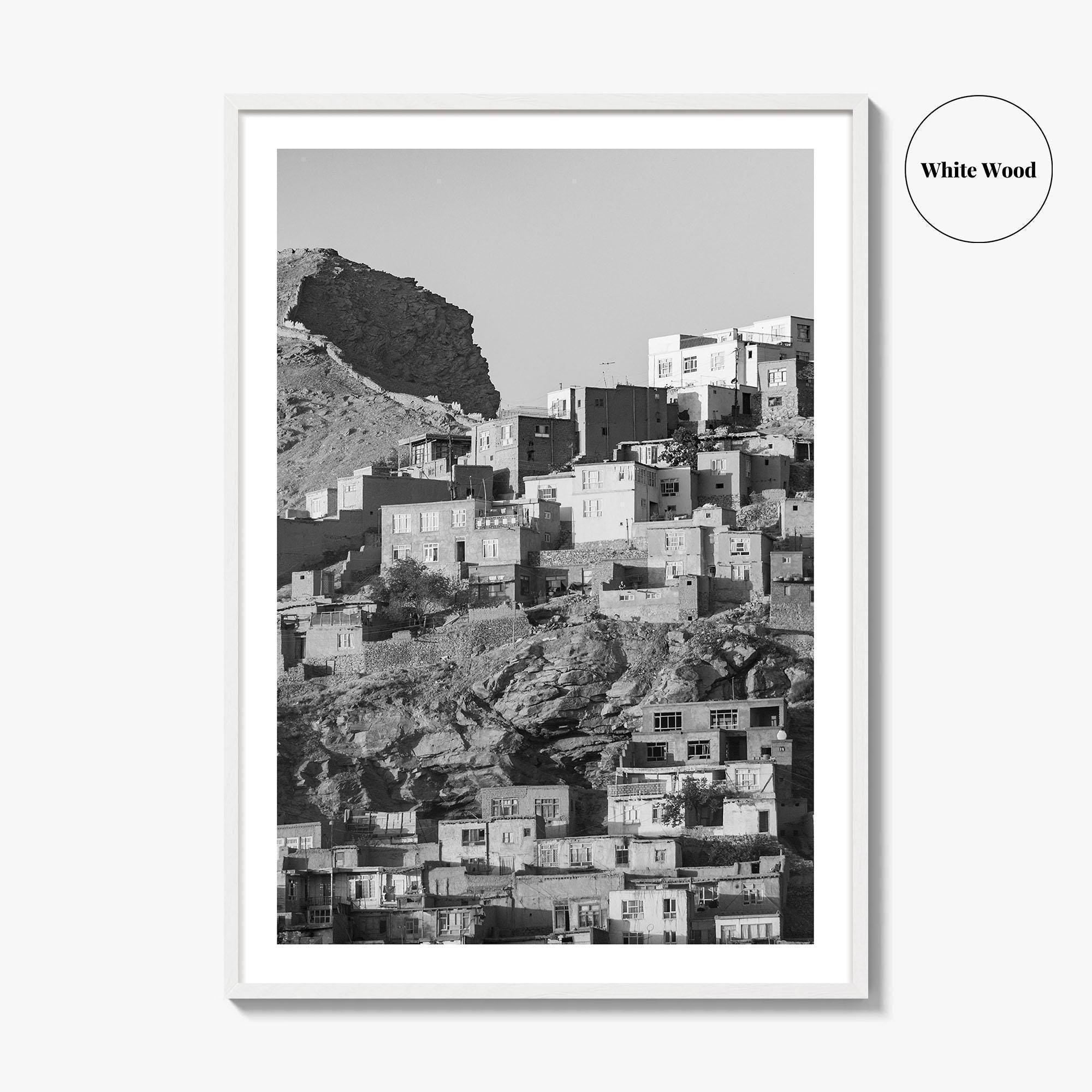 Kabul Black and White Fine Art Photo Print, Afghanistan City Wall Decor Poster