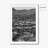 Scottsdale Black and White Fine Art Photo Print, Arizona Mummy Mountain Paradise Valley Poster