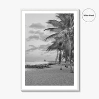 Isla Mujeres Black and White Fine Art Photo Print, Playa Norte, Mexico, Cancun Poster