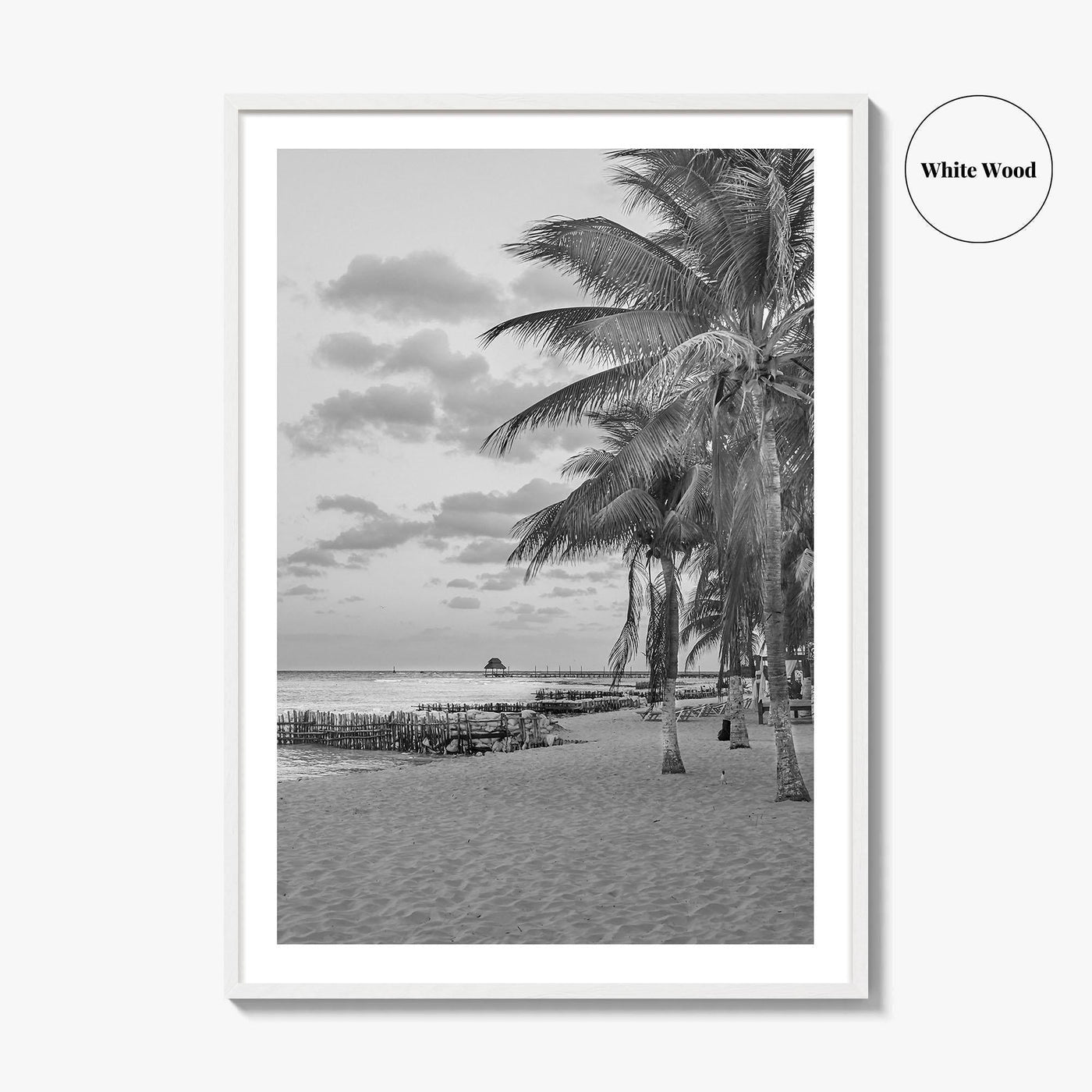 Isla Mujeres Black and White Fine Art Photo Print, Playa Norte, Mexico, Cancun Poster