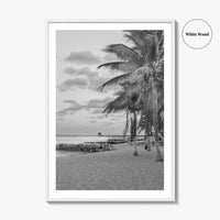 Isla Mujeres Black and White Fine Art Photo Print, Playa Norte, Mexico, Cancun Poster